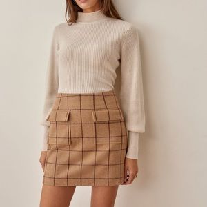 REFORMATION Janis Wool Skirt Size 2